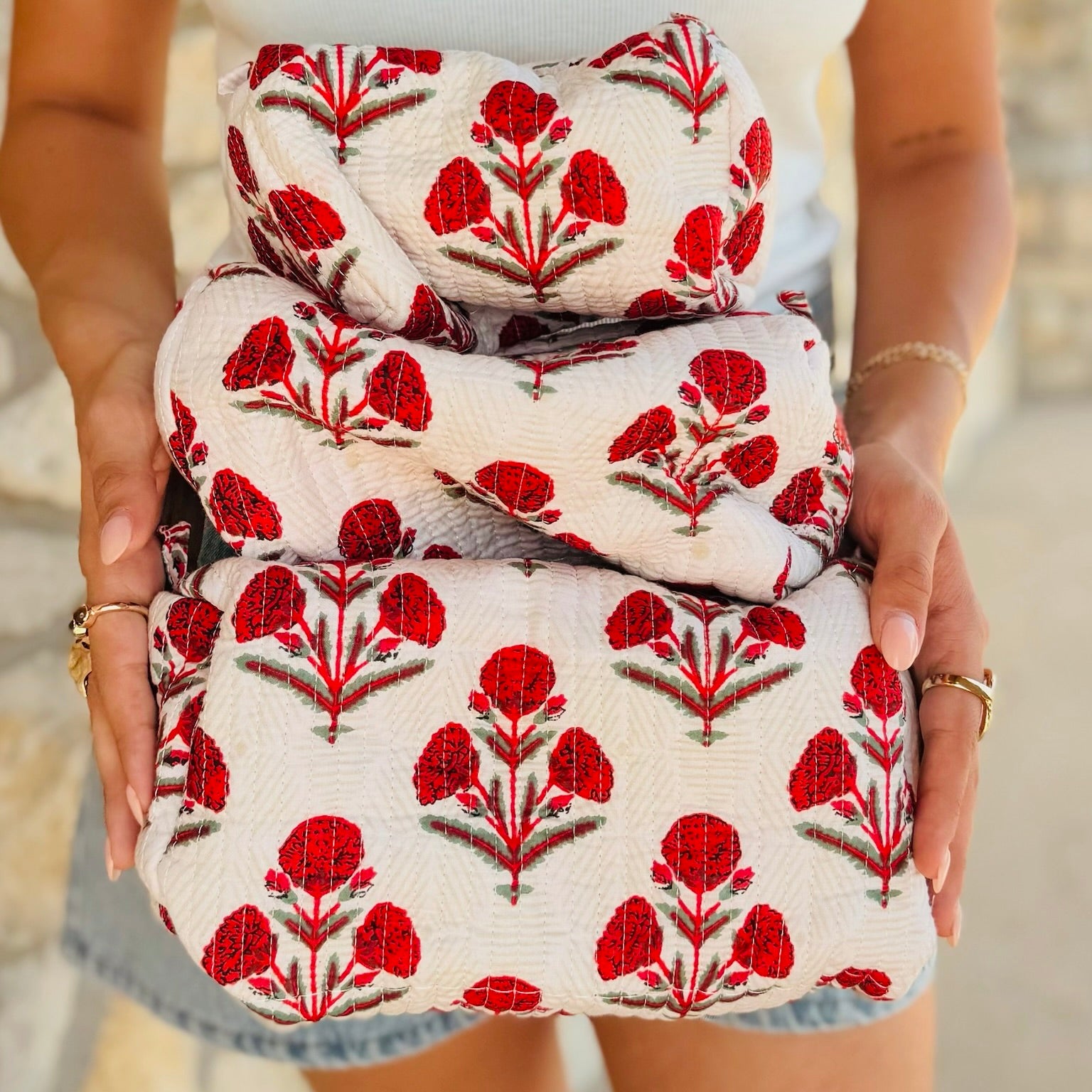 The Crimson Cottage Quilted Tote & Bag Collection