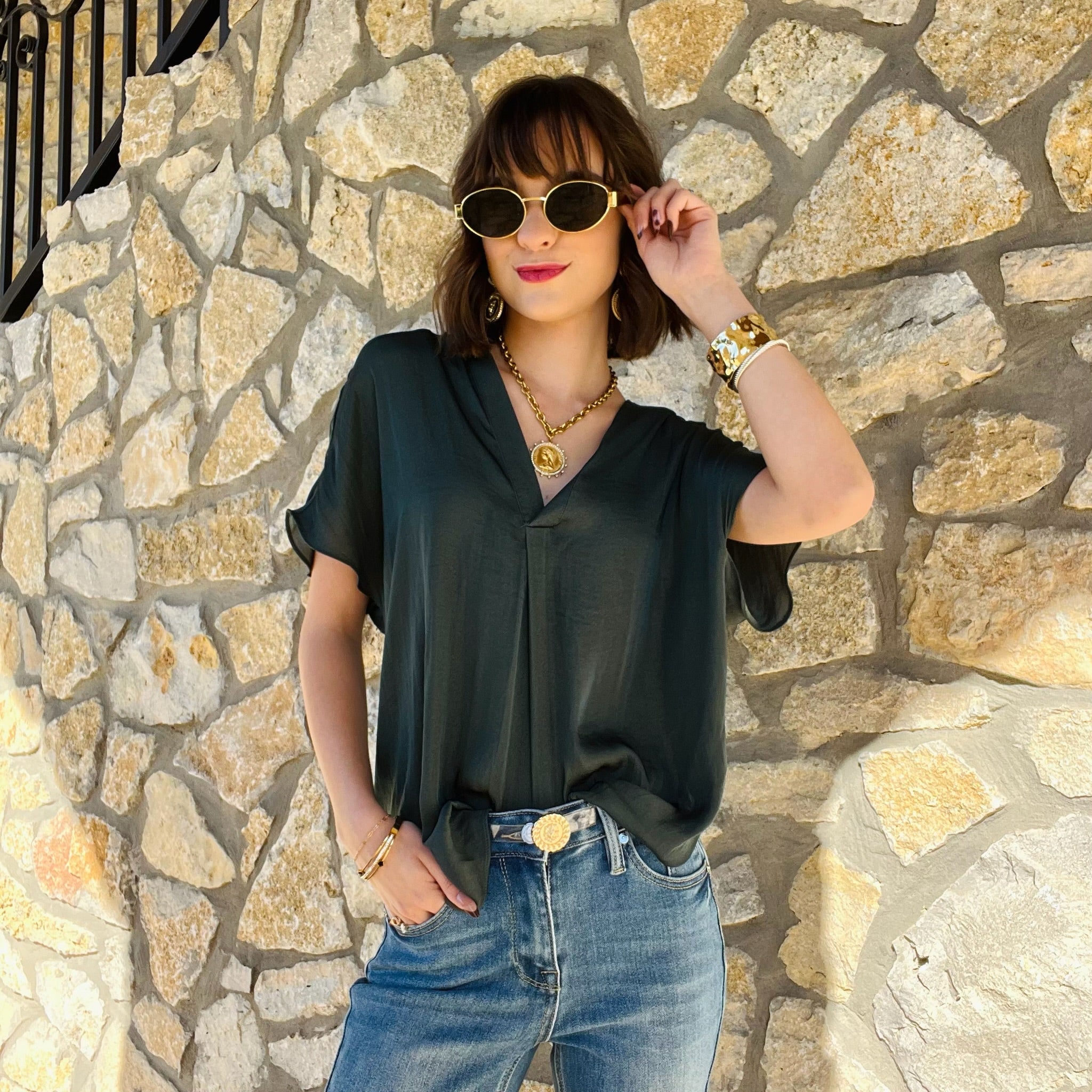 best selling blouse, relaxed fit blouse, drop shoulder top, flowy blouse, lightweight blouse, solid color blouse, versatile wardrobe staple, timeless women's top, classic blouse, business casual blouse, office blouse, workwear top, dressy casual blouse, everyday essential blouse, all season blouse, fall staple top, winter staple top, spring staple blouse, chic basic blouse, breathable polyester blouse, easy to style blouse, polished feminine top