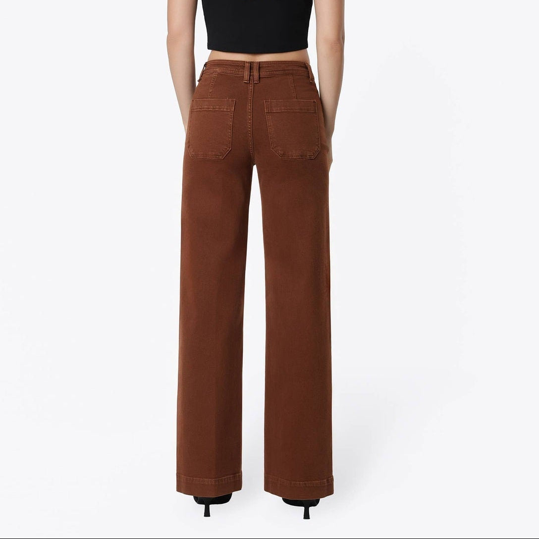 The Mahogany Kiss Patch Pocket Trouser Wide Jeans