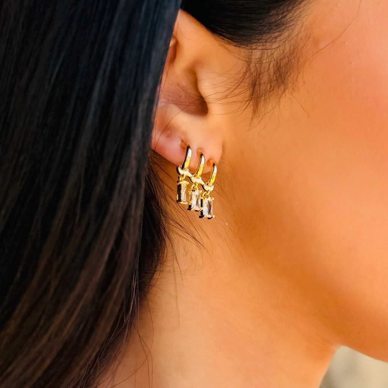Thank Heaven Crawler Diamond Drop Earrings