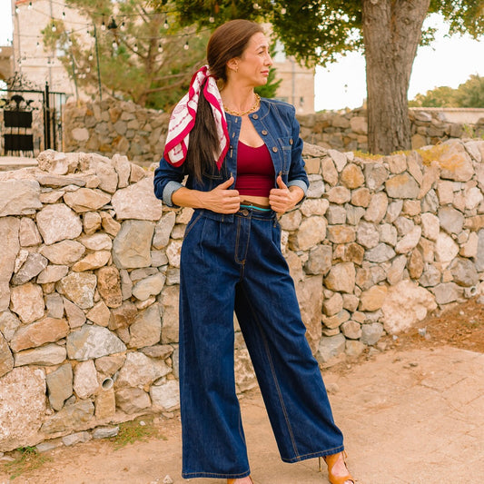 denim wide leg pants, denim set pants, matching set bottoms, wide leg jeans, cotton denim pants, boutique denim outfit, denim on denim look, trendy denim pants, women’s wide leg trousers, blue denim pants, fall denim style, high waisted denim pants, casual chic jeans, matching co-ord set, denim matching outfit, everyday denim look, relaxed fit denim pants, boutique jeans women, wide leg outfit idea, stylish denim trousers