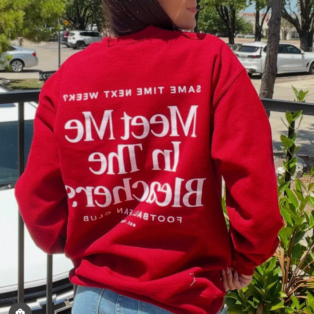 Meet Me in the Bleachers Red Sweatshirt - FINAL SALE