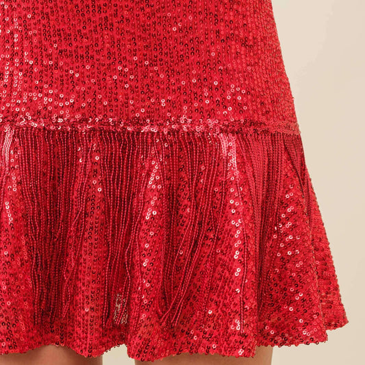 sequin mini skirt, ruffle sequin skirt, high waisted sequin skirt, beaded fringe skirt, holiday party skirt, silver sequin skirt, red sequin skirt, green sequin skirt, sparkly mini skirt, sequin ruffle hem skirt, concert outfit skirt, festive mini skirt, holiday sequin outfit, christmas party skirt, new year’s eve skirt, sequin skirt with fringe, flare hem mini skirt, statement party skirt, high rise sparkle skirt, night out mini skirt, shimmering mini skirt, sequin skirt for women