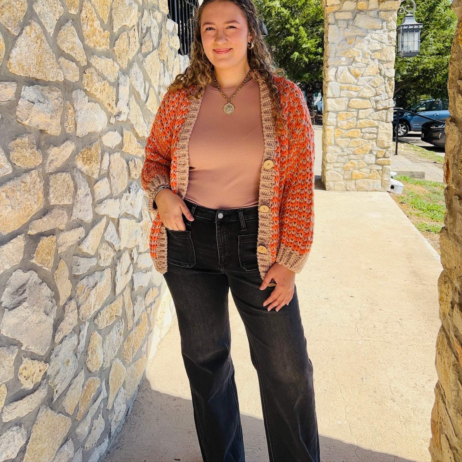 The Callie Harvest Chunky Knit Cardigan