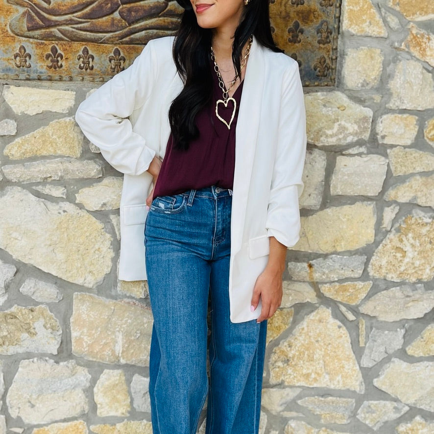 best selling blouse, relaxed fit blouse, drop shoulder top, flowy blouse, lightweight blouse, solid color blouse, versatile wardrobe staple, timeless women's top, classic blouse, business casual blouse, office blouse, workwear top, dressy casual blouse, everyday essential blouse, all season blouse, fall staple top, winter staple top, spring staple blouse, chic basic blouse, breathable polyester blouse, easy to style blouse, polished feminine top