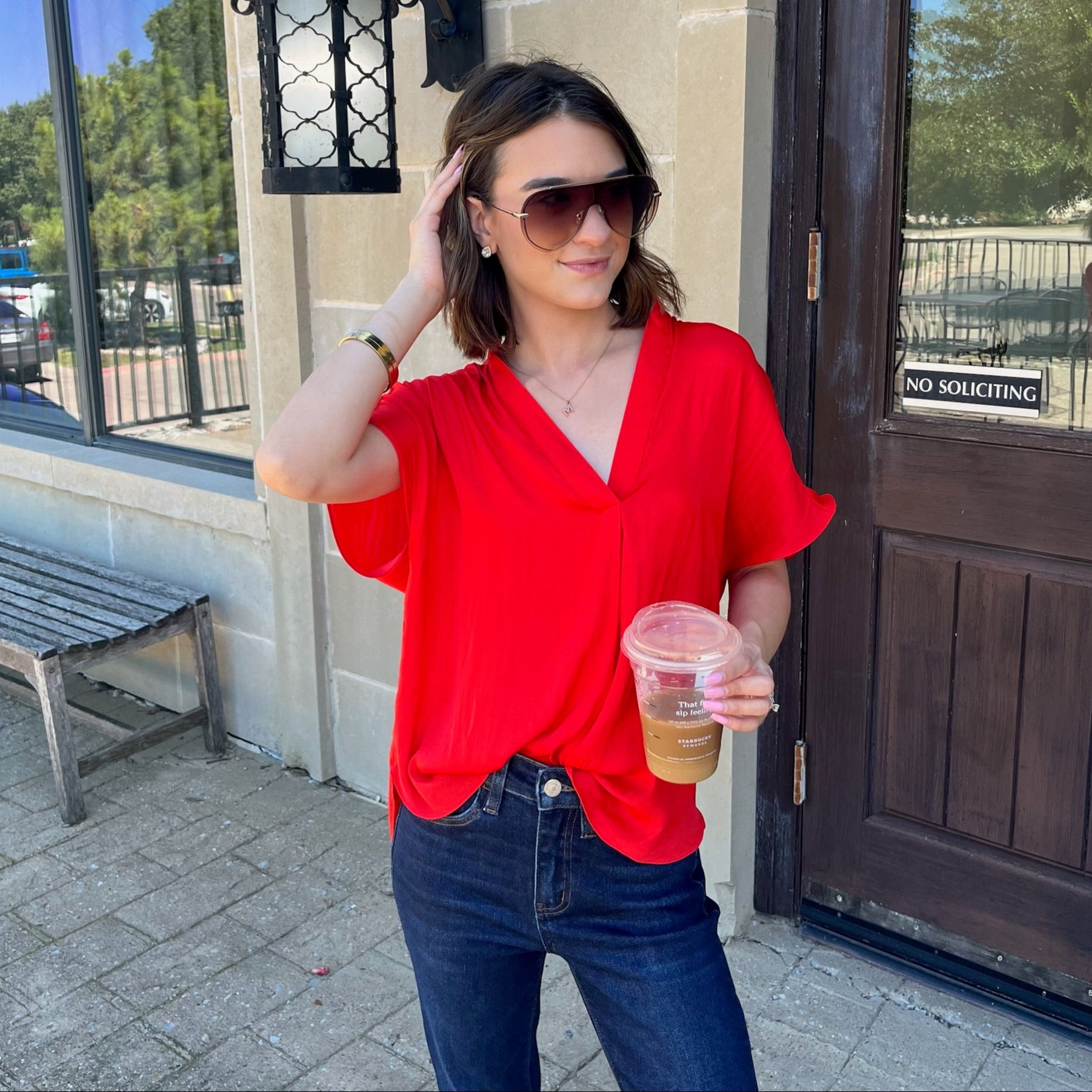 best selling blouse, relaxed fit blouse, drop shoulder top, flowy blouse, lightweight blouse, solid color blouse, versatile wardrobe staple, timeless women's top, classic blouse, business casual blouse, office blouse, workwear top, dressy casual blouse, everyday essential blouse, all season blouse, fall staple top, winter staple top, spring staple blouse, chic basic blouse, breathable polyester blouse, easy to style blouse, polished feminine top