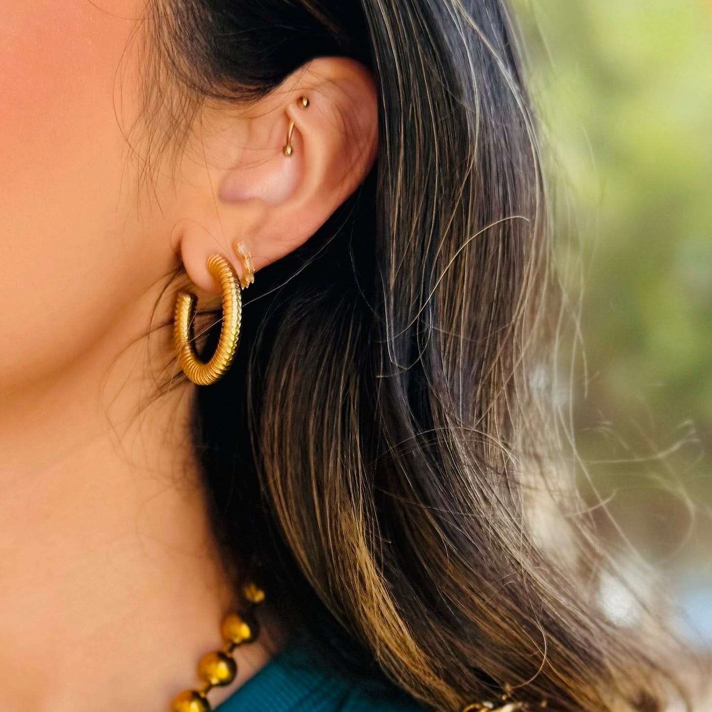 Twisted Treasures Coil Hoop Earrings