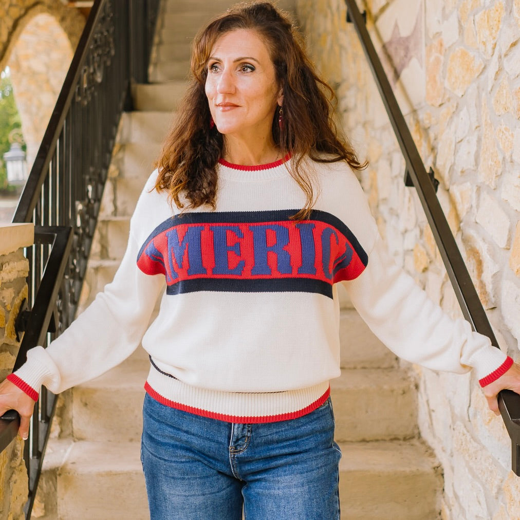 America sweatshirt, patriotic sweatshirt, USA colorblock sweatshirt, red white and blue sweatshirt, America graphic pullover, patriotic boutique top, 4th of July outfit, Memorial Day sweatshirt, Labor Day outfit, cozy USA sweater, America lettering sweatshirt, contrast hem sweatshirt, trendy patriotic top, women’s patriotic clothing, boutique graphic sweatshirt, casual USA pullover, Americana style sweater, red white blue fashion, comfy patriotic outfit, USA pride apparel, fall casual sweatshirt