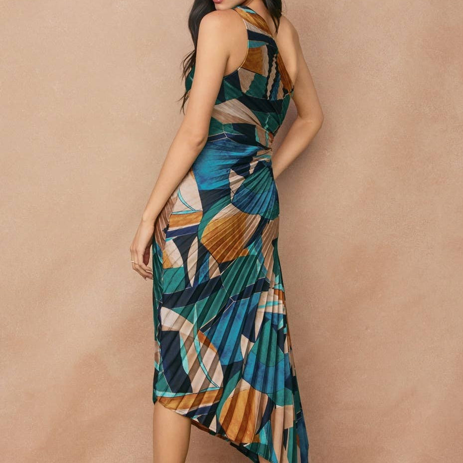 oasis pleated dress Oasis Women's Petite Occasion Kimono Sleeve Pleated Midi Dress in Cornflower Blue | Size: 8