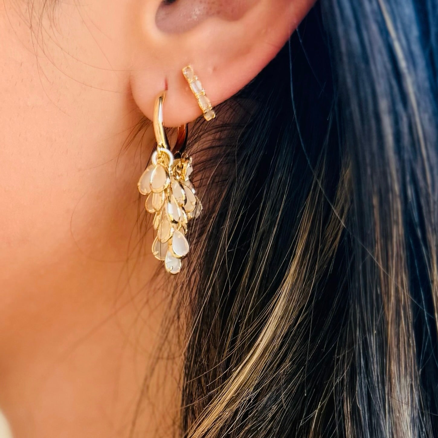 The Bella Bloom Huggie Earrings