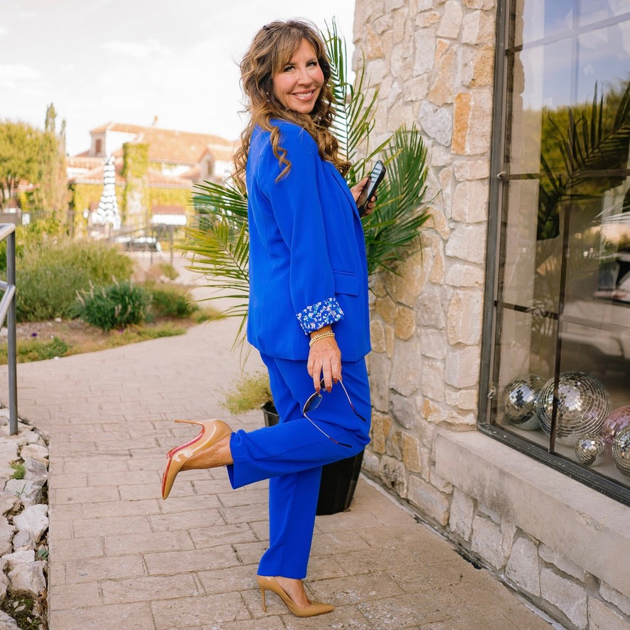 high rise trousers, classic slacks, straight leg pants, tailored trousers, front pleat trousers, office work pants, dressy slacks for women, timeless workwear, professional trousers, business casual pants, boutique trousers, flattering high waist pants, solid color dress pants, sleek tailored pants, lightweight work trousers, elegant straight leg trousers, no belt loop trousers, minimalist slacks, Skies Are Blue pants, fall office outfit, desk to dinner style, chic women’s trousers, wardrobe essentials