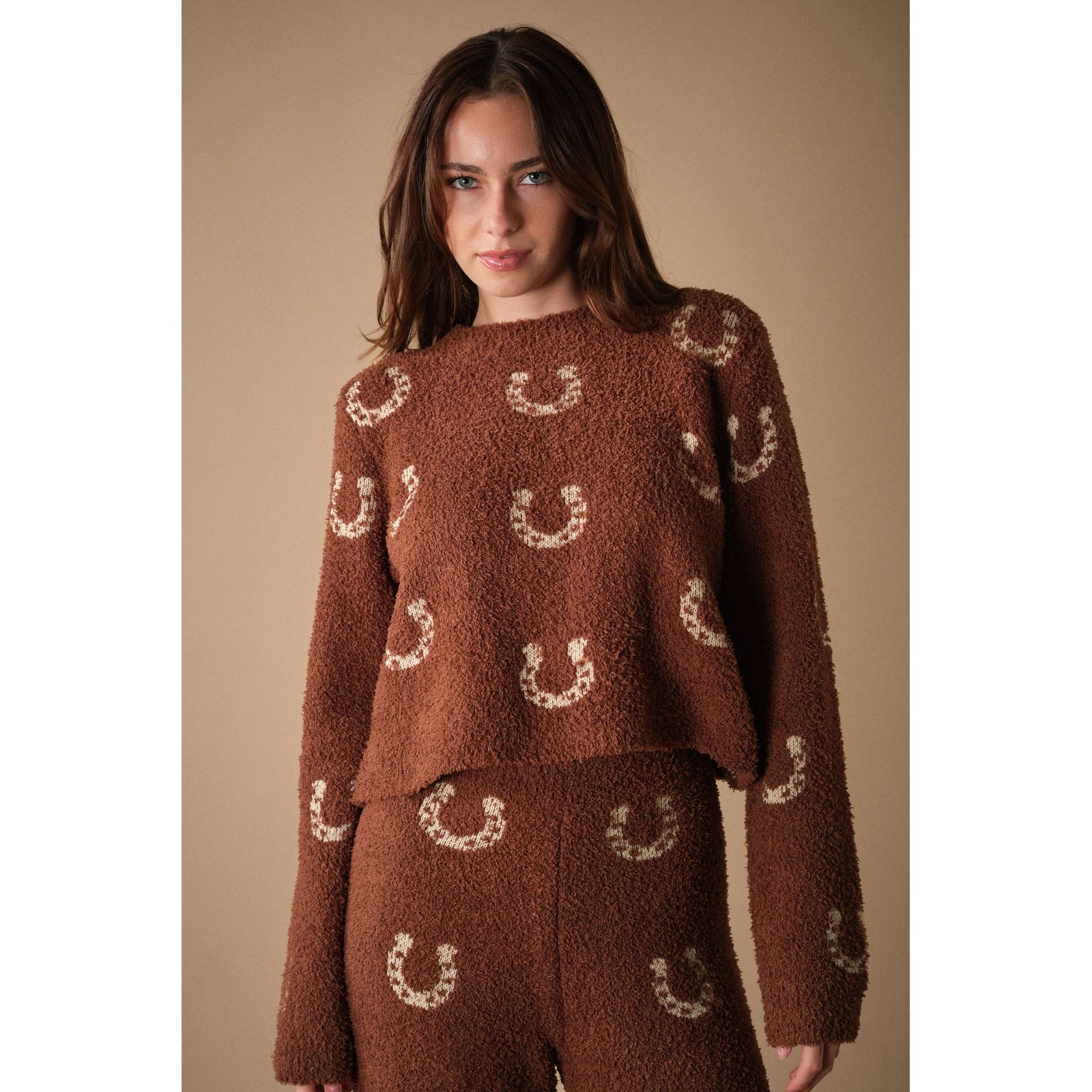 The Saddle & Stitch Horseshoe Teddy Knit Set