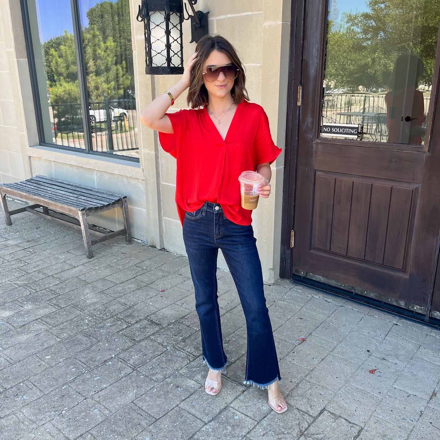 best selling blouse, relaxed fit blouse, drop shoulder top, flowy blouse, lightweight blouse, solid color blouse, versatile wardrobe staple, timeless women's top, classic blouse, business casual blouse, office blouse, workwear top, dressy casual blouse, everyday essential blouse, all season blouse, fall staple top, winter staple top, spring staple blouse, chic basic blouse, breathable polyester blouse, easy to style blouse, polished feminine top