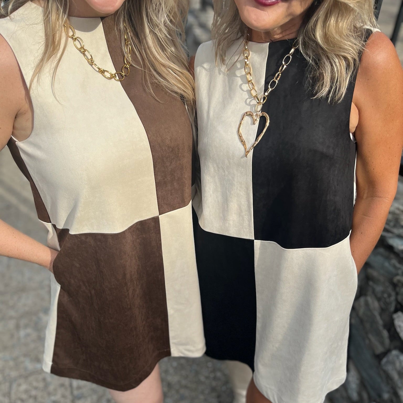 colorblock dress, suede shift dress, neutral colorblock dress, brown and cream dress, charcoal colorblock dress, fall shift dress, boutique fall fashion, suede feel dress, structured mini dress, casual to dressy outfit, timeless neutral dress, soft suede-like dress, versatile fall dress, women’s colorblock outfit, chic neutral tones, fall layering dress, minimalist shift dress, sophisticated fall style, boutique suede dress, transitional fall fashion, cozy yet chic dress, modern colorblock look, neutral sue