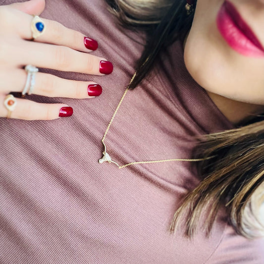 longhorn necklace, texas longhorn necklace, university of texas jewelry, UT longhorn necklace, gold longhorn necklace, silver longhorn necklace, dainty longhorn necklace, longhorn pendant, western necklace, texas pride jewelry, longhorn charm necklace, 14k gold dipped necklace, CZ crystal necklace, game day jewelry, texas fan necklace, UT alumni gift, longhorns game day accessory, subtle western necklace, cowgirl necklace, gift for texas student, longhorn necklace gold silver, longhorn necklace with crystal