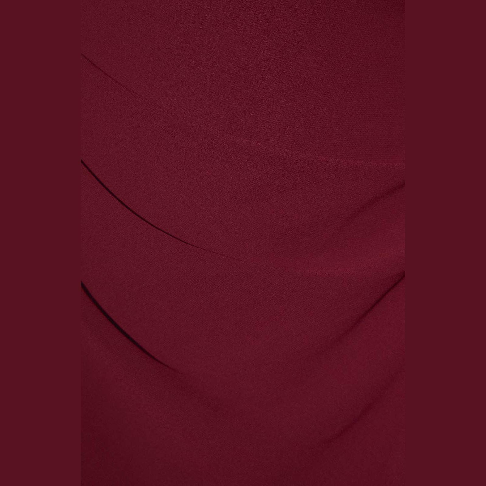 The Adele Draped Asymmetrical Midi Dress