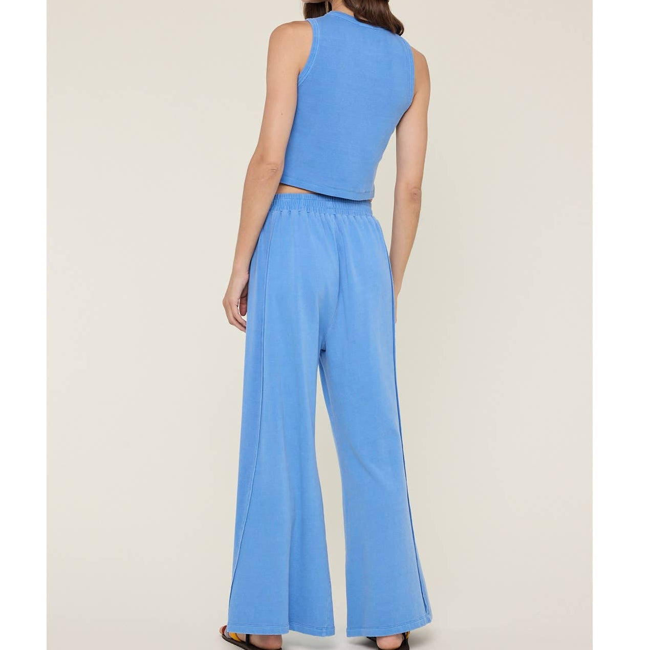 Daily Routine Athleisure Matching Tank & Palazzo Pants Set