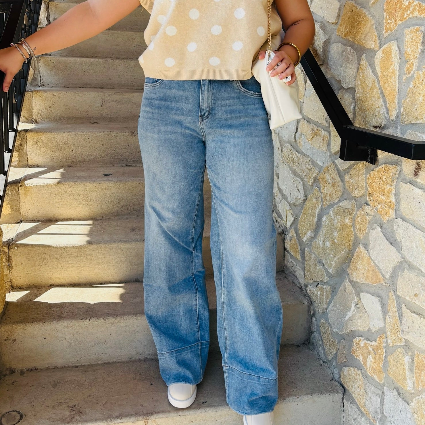 June High Rise Wide A Line Jeans