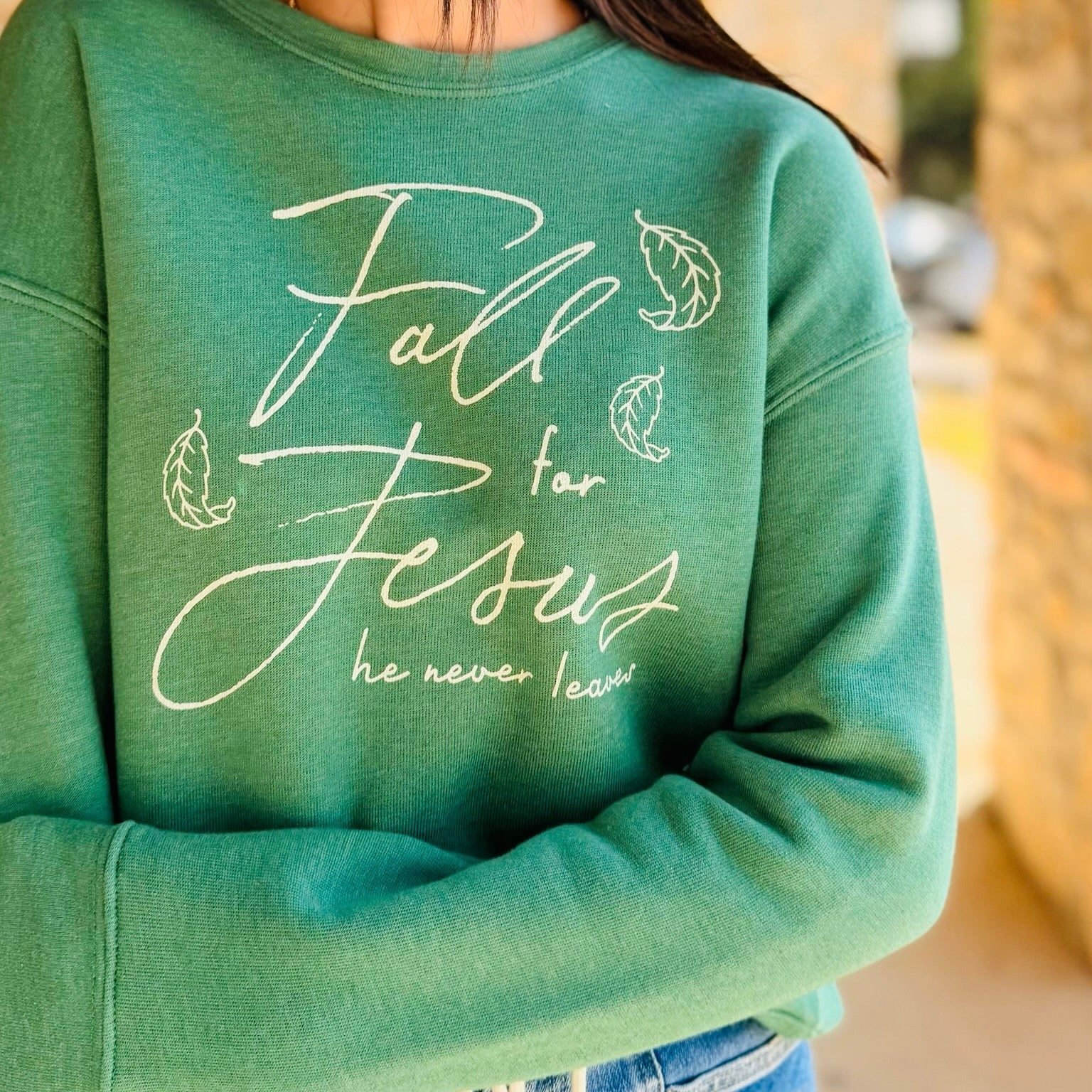 Fall for Jesus Fleece Graphic Sweatshirt