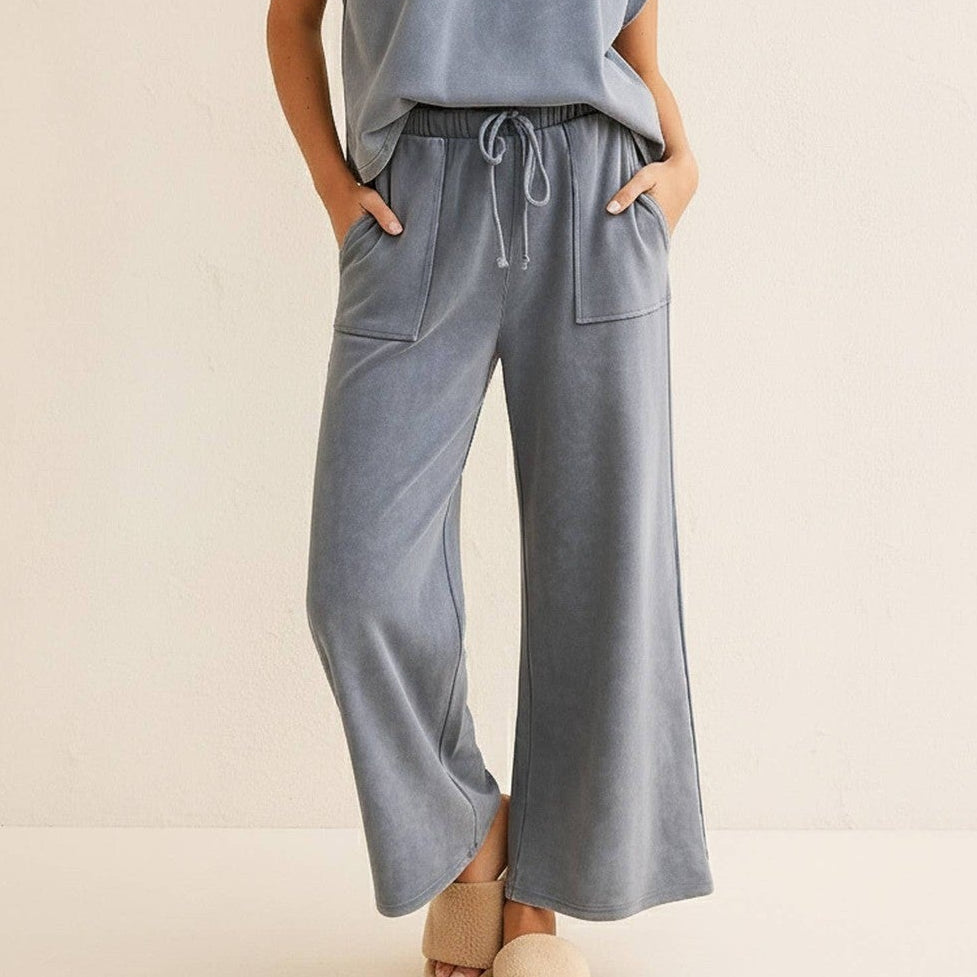Blue Haven Mineral Washed Scuba Lounge Set