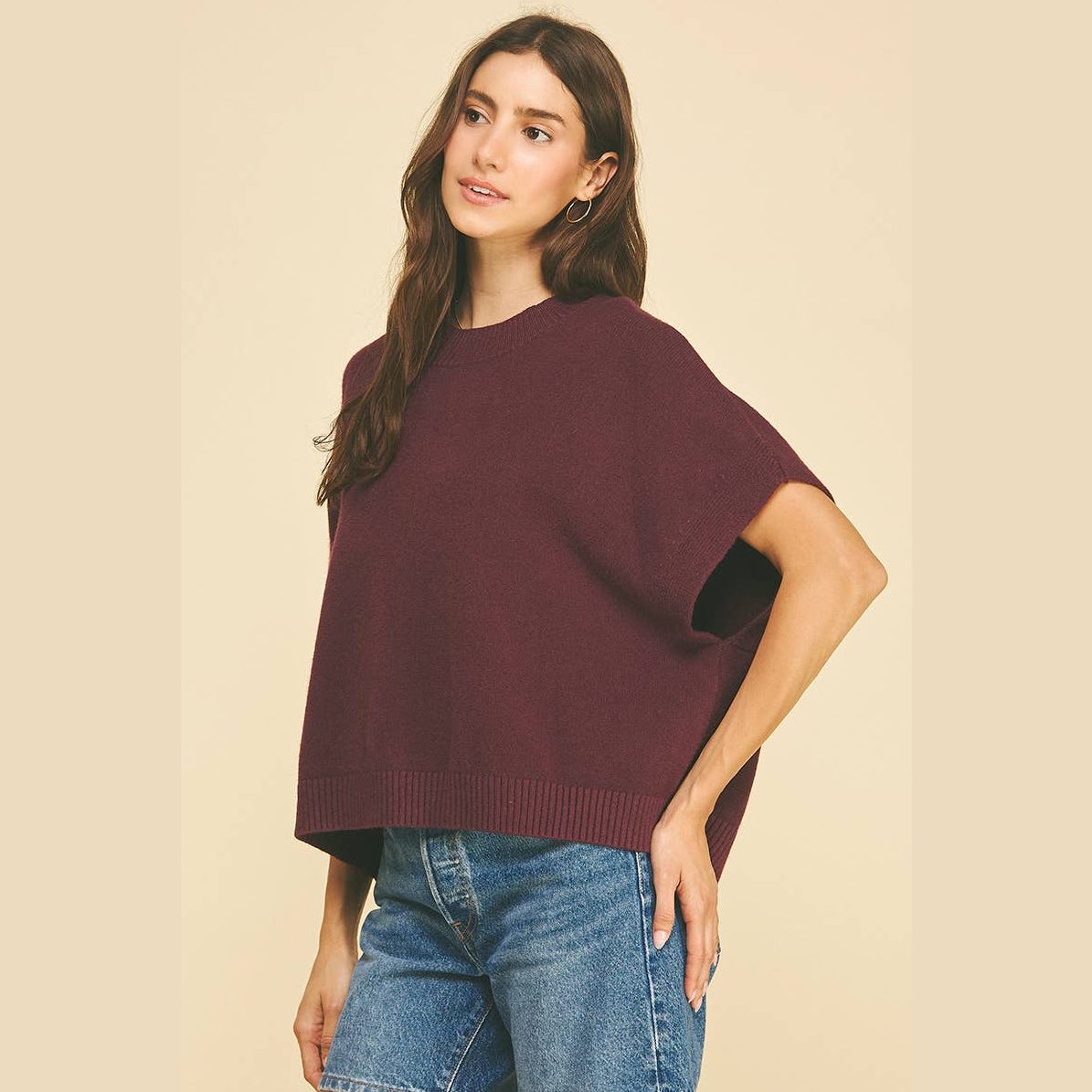 Florence Drop Shoulder Classic Sweater Top