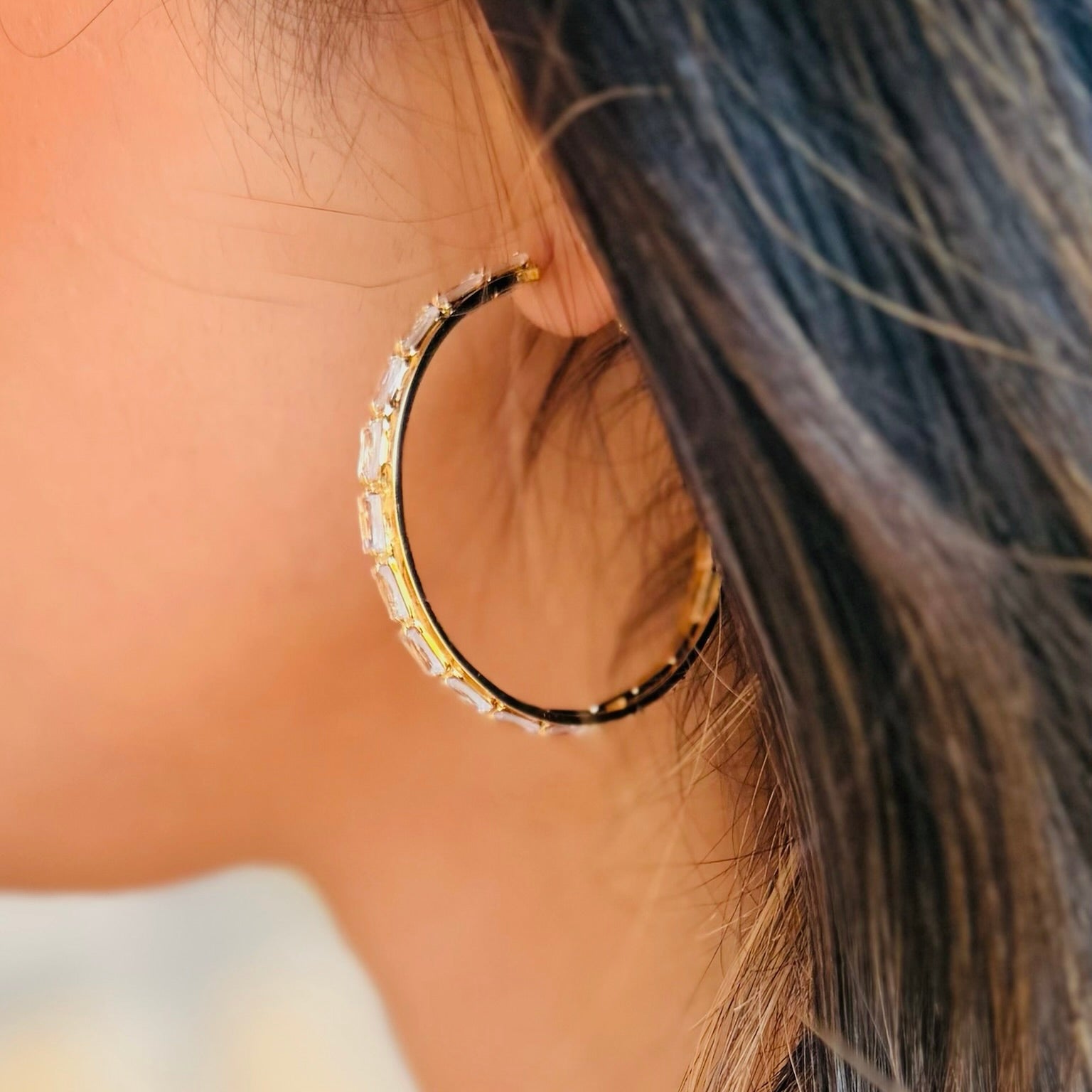 The Sapphire Soirée Hoop Earrings