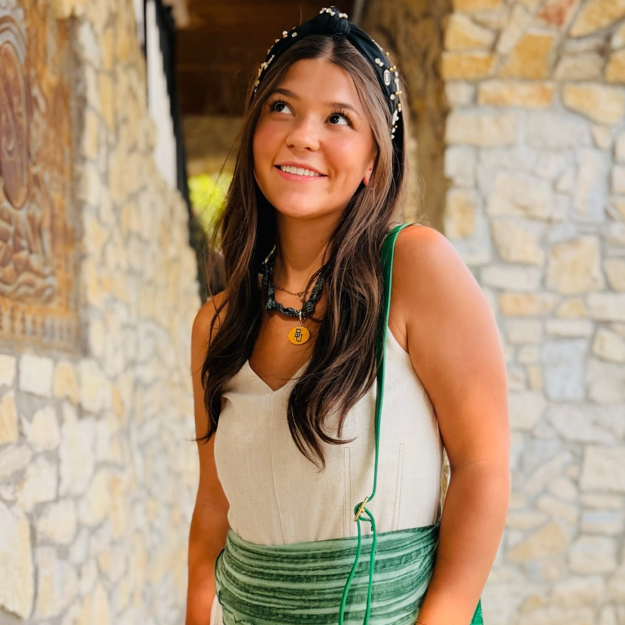 Charmed Touchdowns Embellished Football Headband