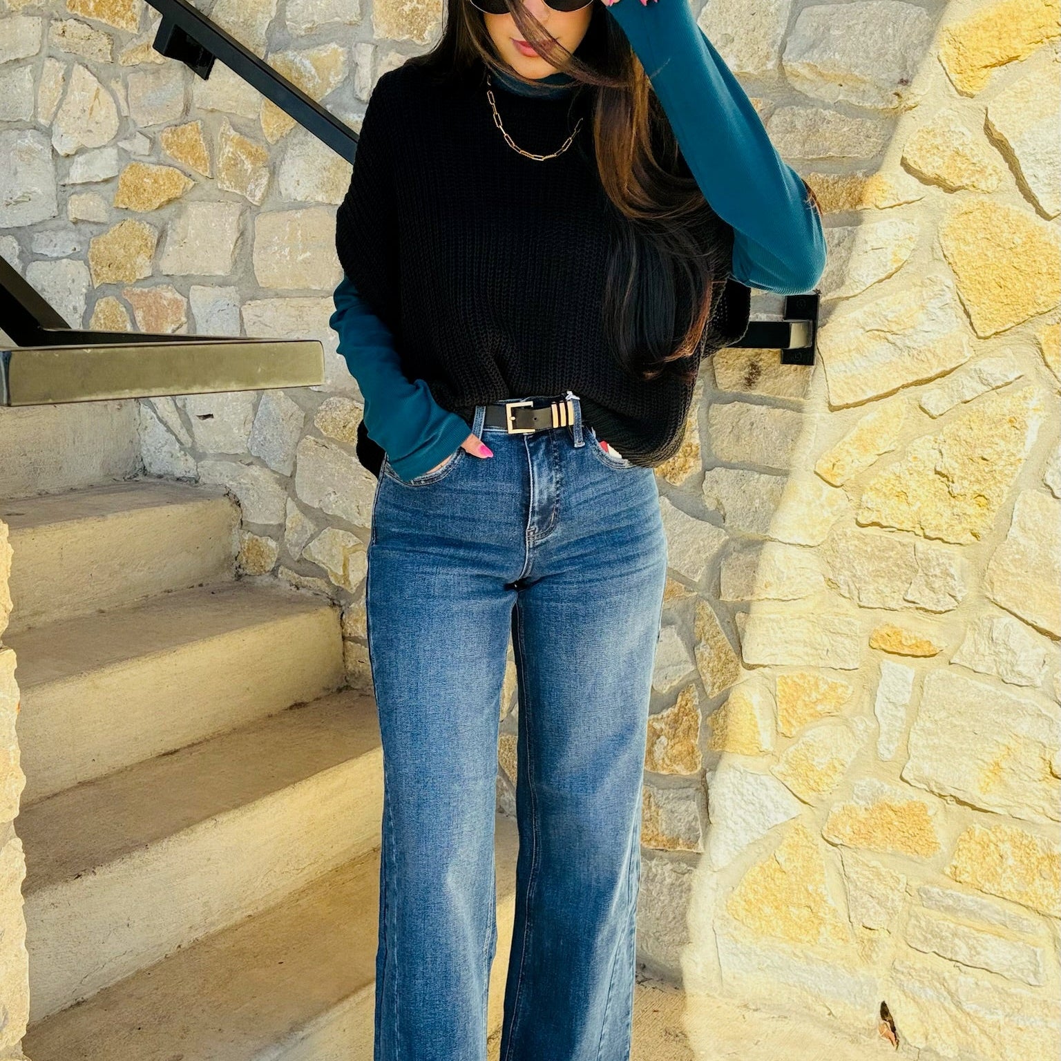 tummy control jeans, high rise wide leg jeans, flattering denim, shaping jeans for women, smoothing panel jeans, comfort stretch denim, wide leg trousers jeans, figure enhancing denim, slimming jeans, distressed wide leg jeans, finished hem jeans, boutique denim, full length wide leg jeans, trendy flattering jeans, tummy smoothing denim, jeans for curvy women, chic wide leg style, stylish comfortable jeans, modern high rise denim, everyday flattering jeans, wide leg fall denim, sculpting high rise jeans