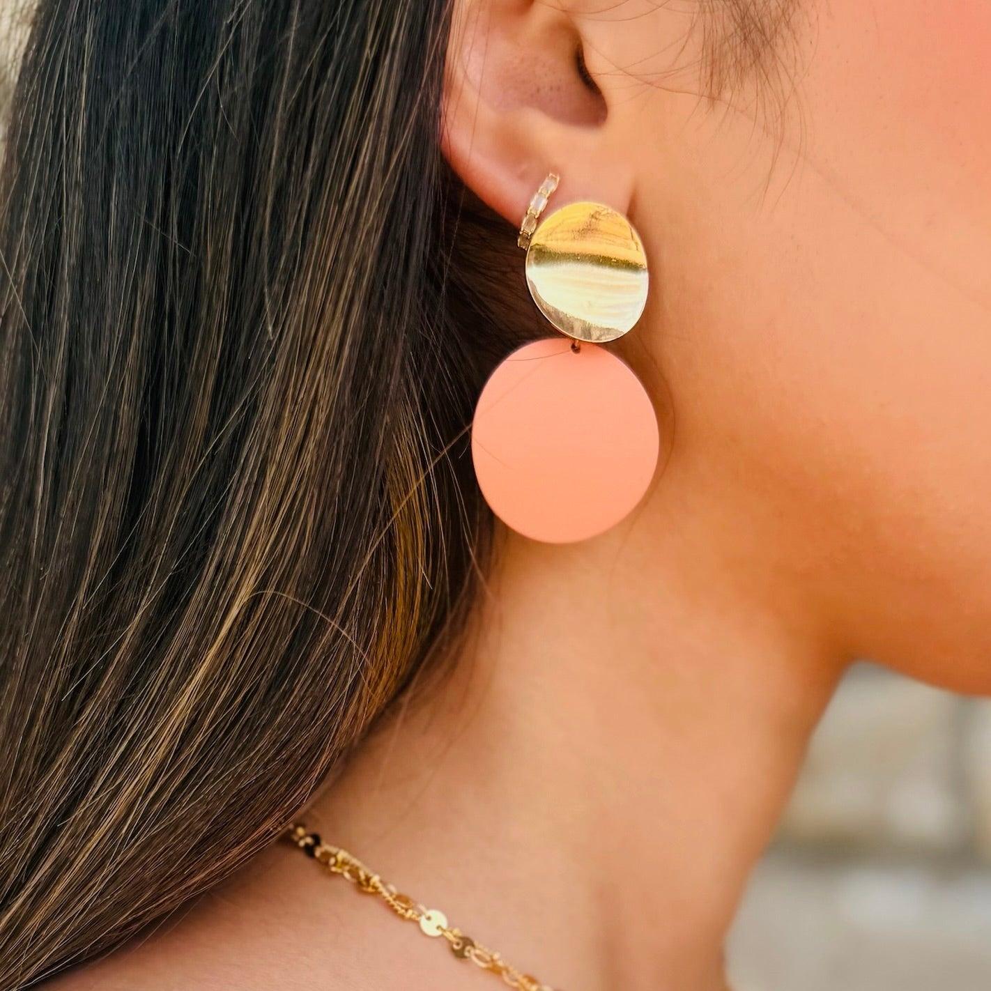 Katie Circle Dangle Earrings