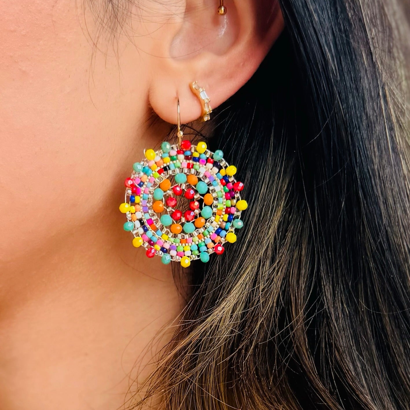 The Cabana Beaded Drop Earrings