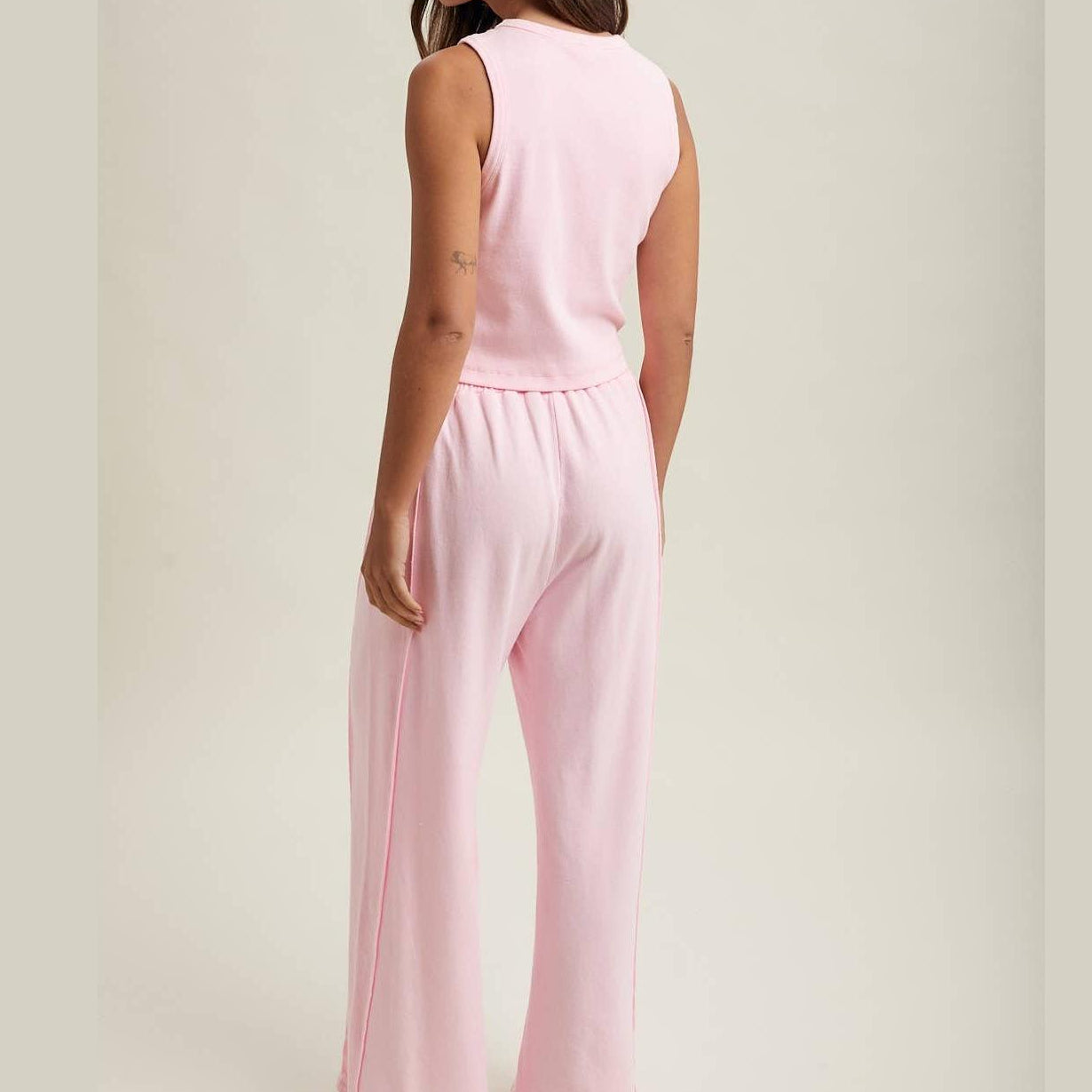 Daily Routine Athleisure Matching Tank & Palazzo Pants Set