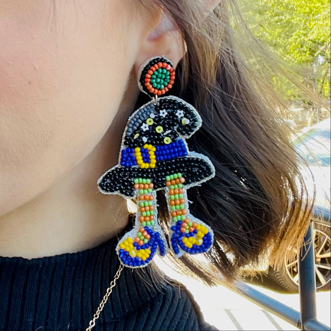 Witching Hour Beaded Multicolor Earrings