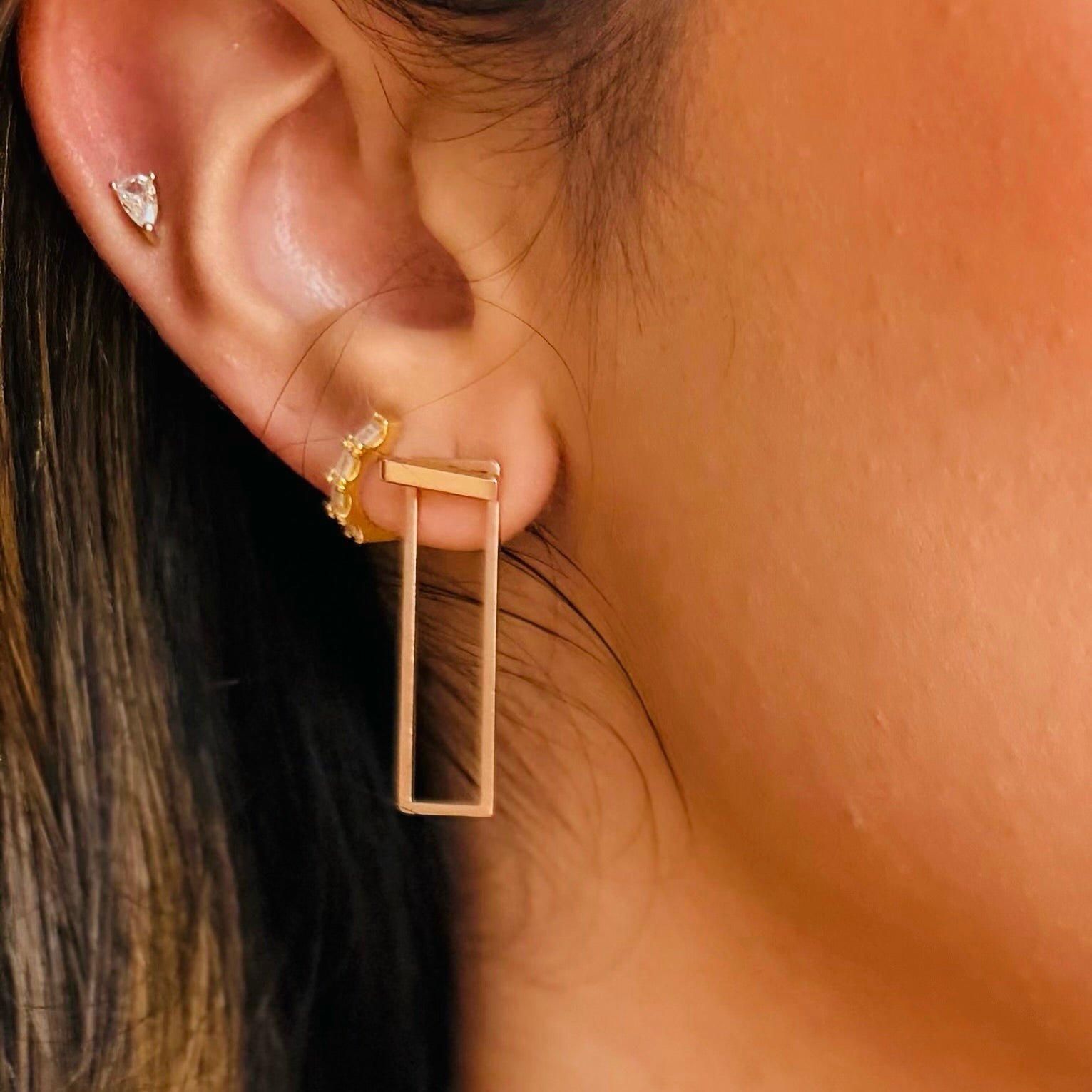 The Modern Muse Rectangle Earrings