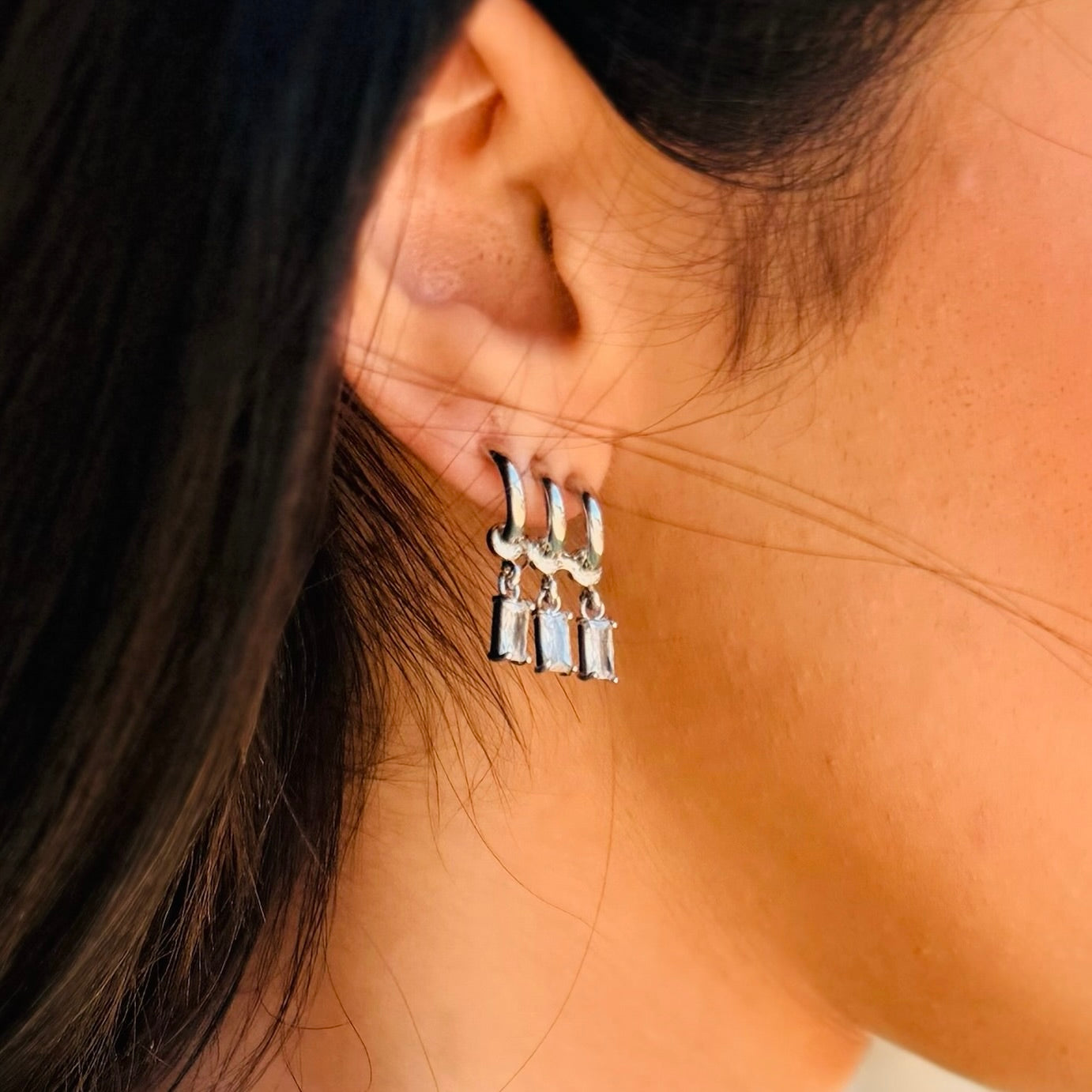 Thank Heaven Crawler Diamond Drop Earrings
