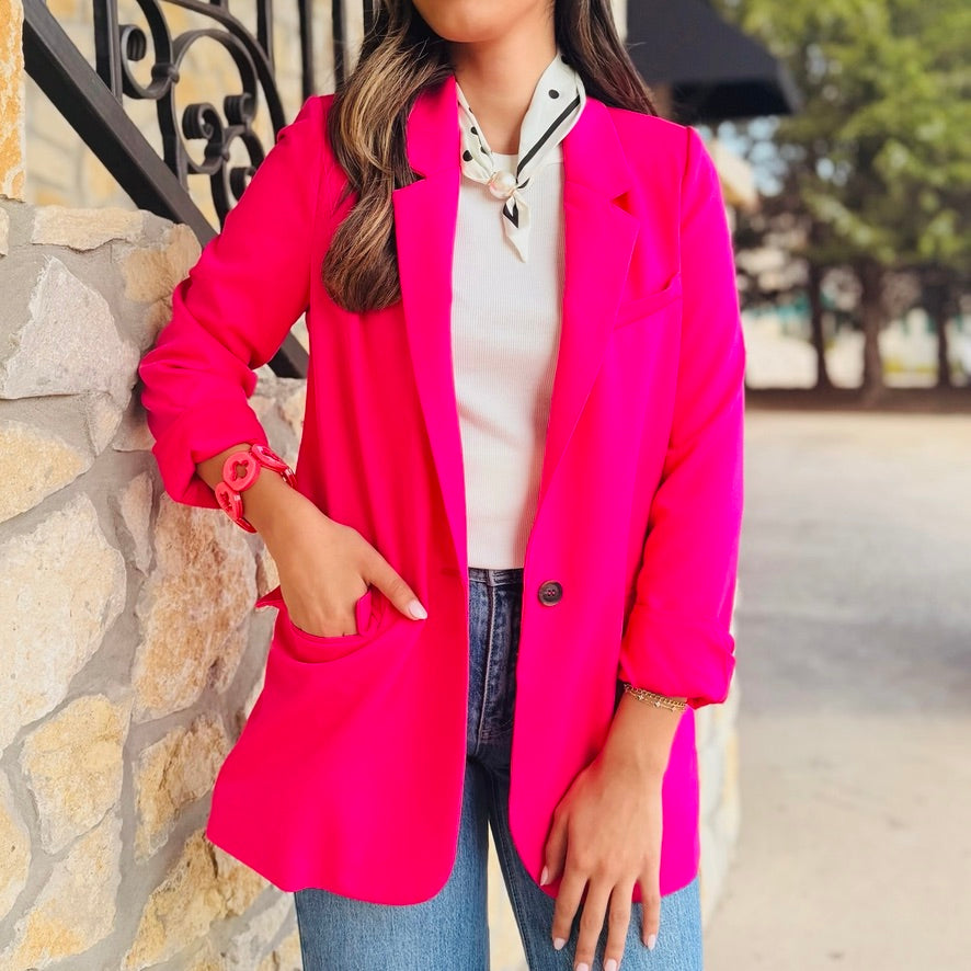 The Sinclair Classic Solid Long Sleeve Blazer