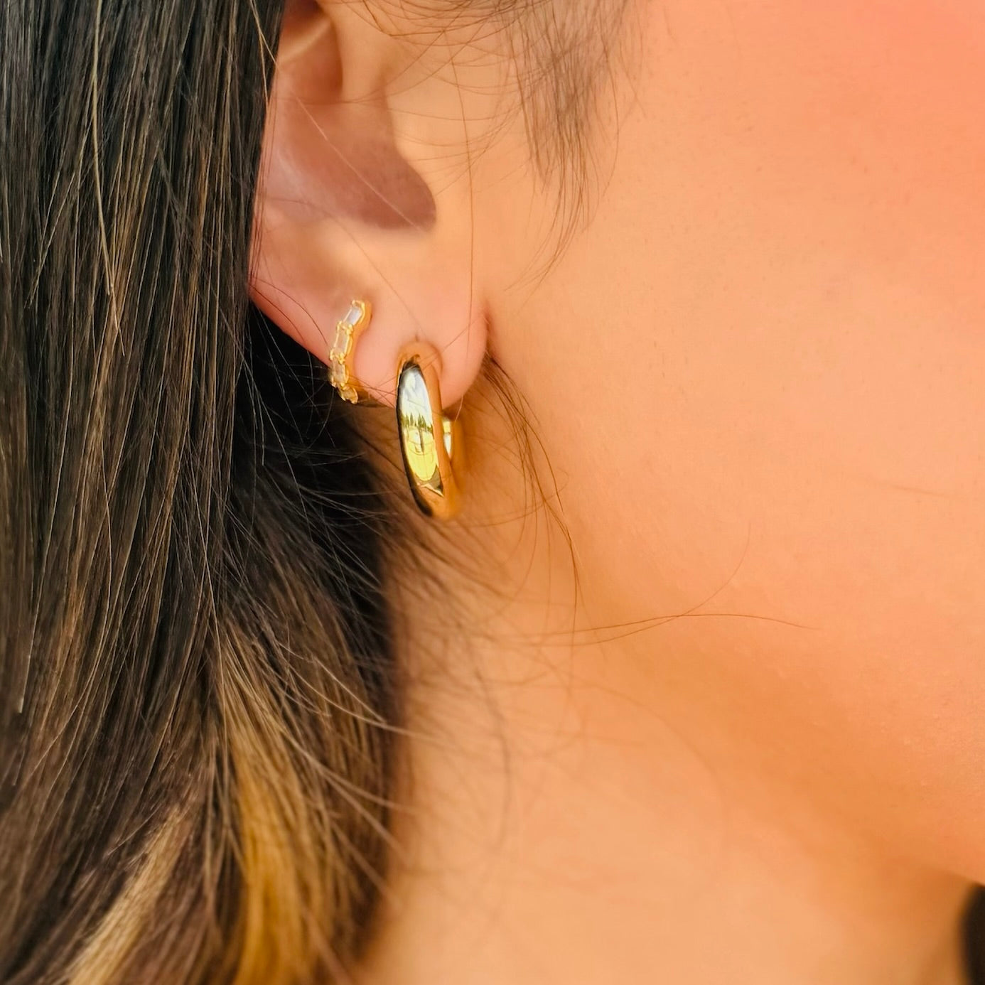 Shirley Thick Gold Hoop