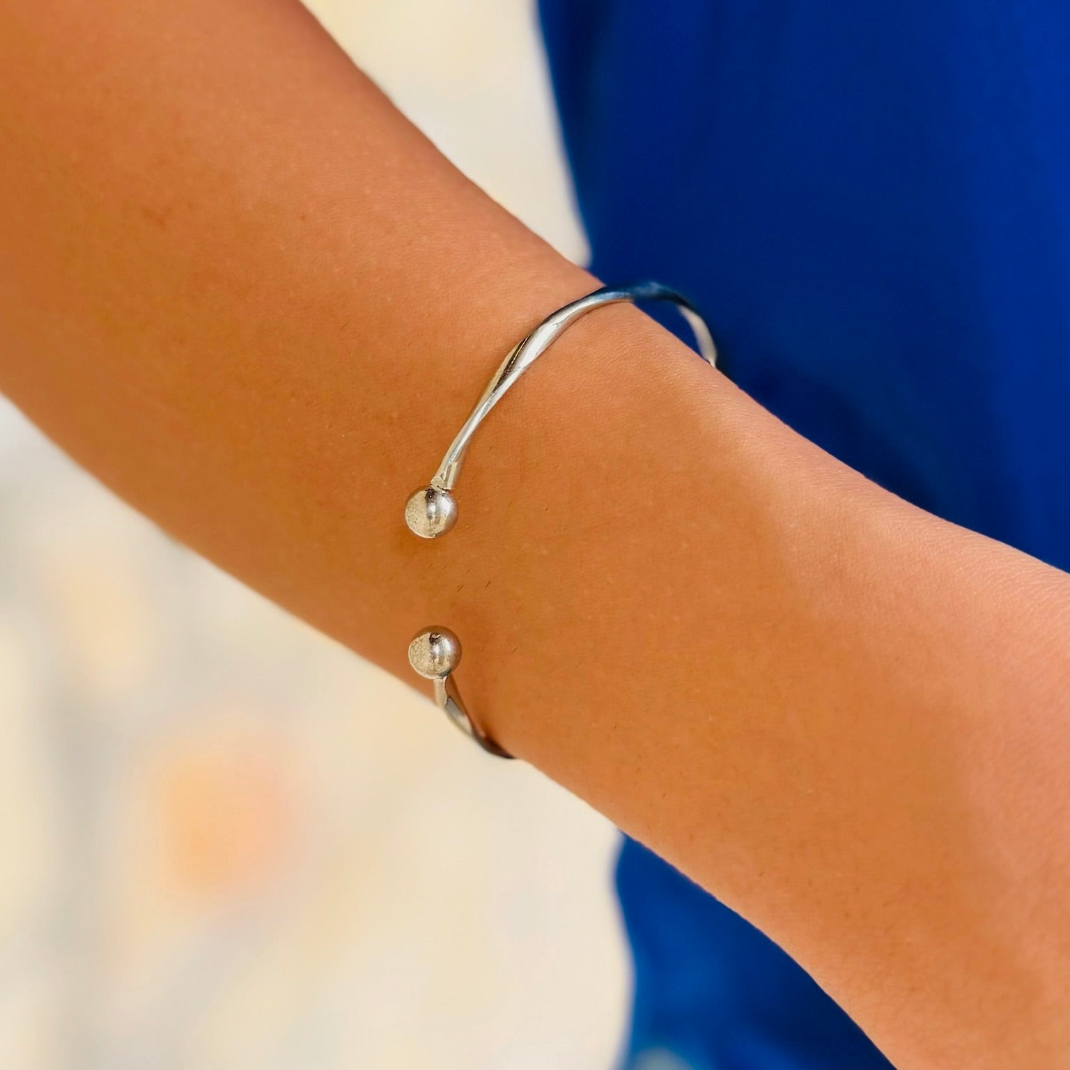 Sweetly Twisted Ball Cuff