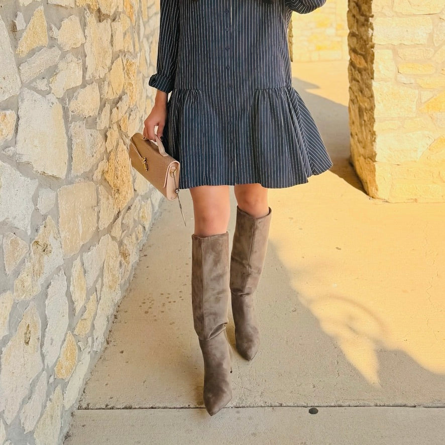 Polished Poise Faux Suede Tall Boots