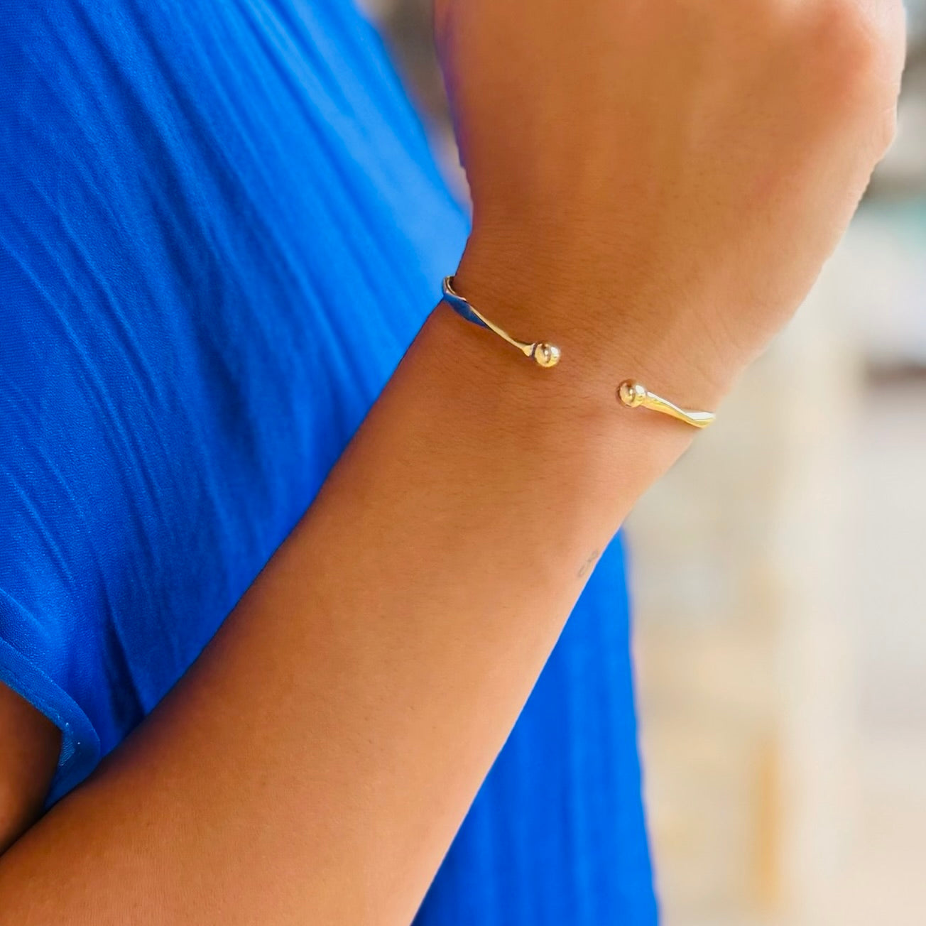 Sweetly Twisted Ball Cuff