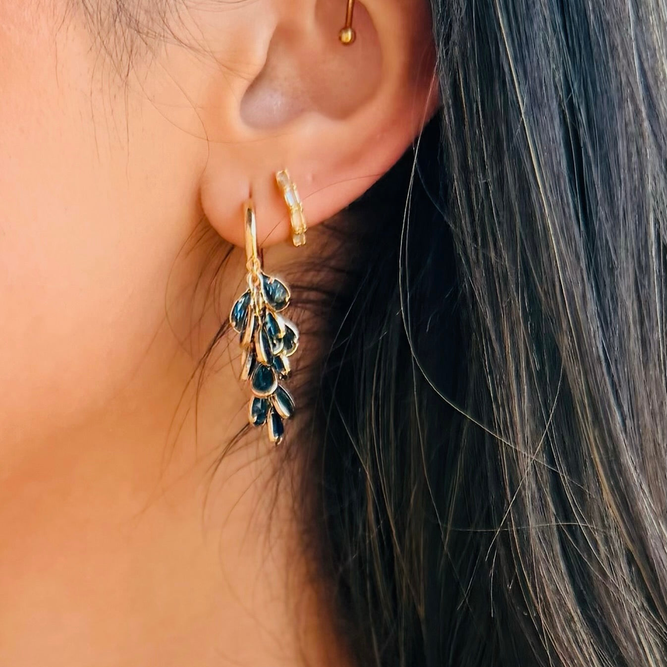 The Bella Bloom Huggie Earrings
