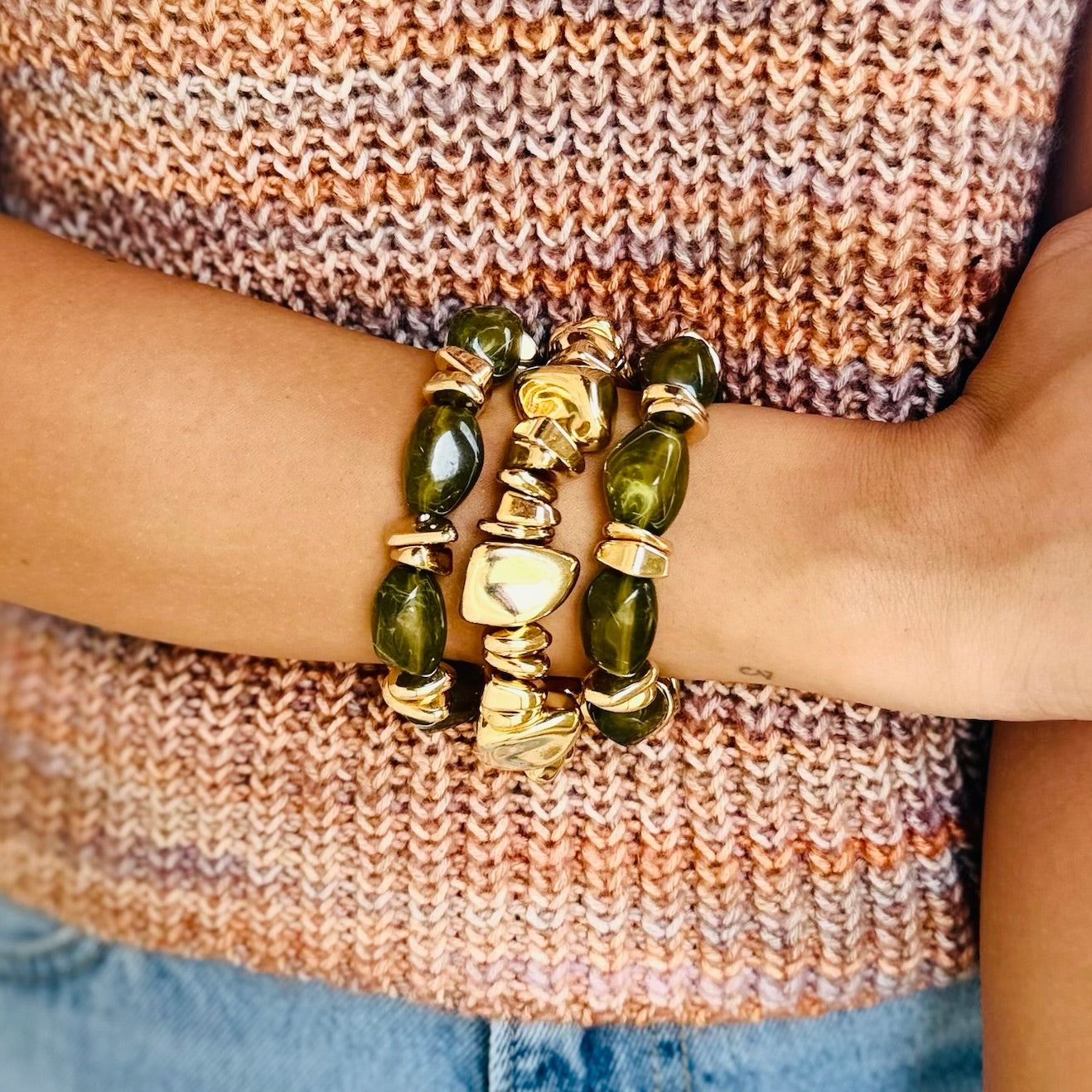 The Harvest Stone Stretch Stack Bracelet