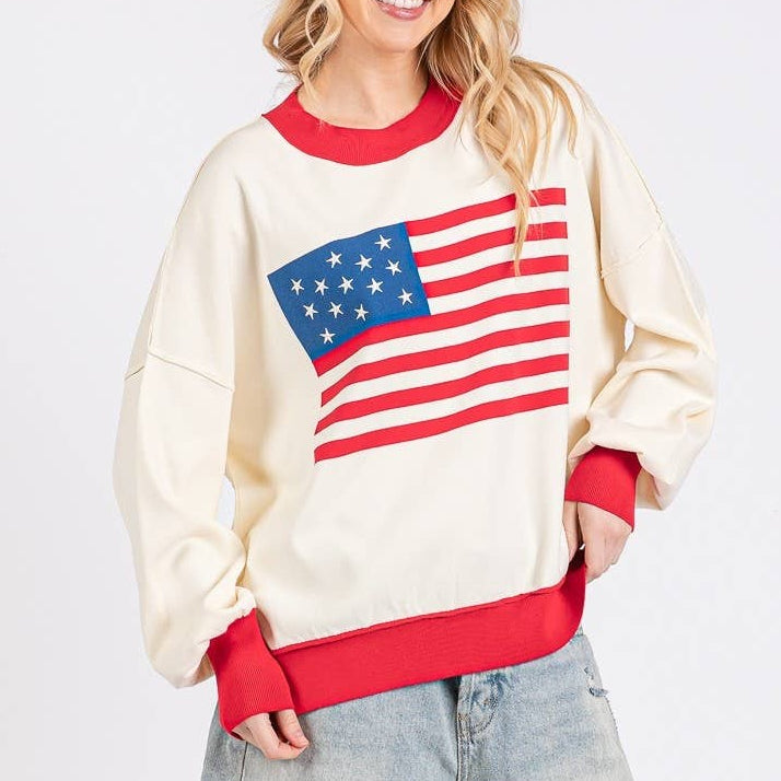 Liberty American Flag Knit Sweater