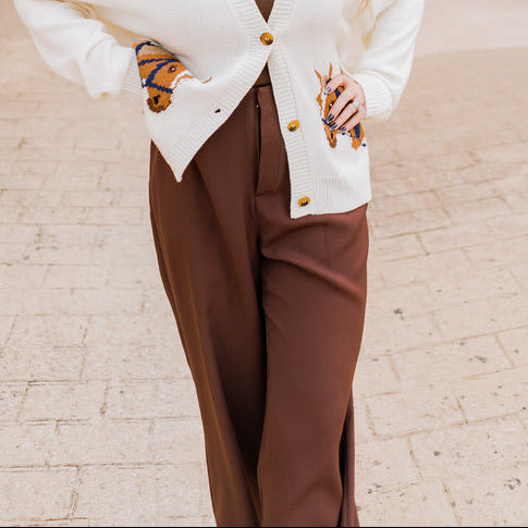 high waisted trousers, straight leg pants, tailored trousers for women, sleek work pants, professional trousers, full length dress pants, minimalist trousers, no pocket trousers, classic solid color pants, polished office wear, timeless tailored pants, women’s high rise trousers, boutique workwear, elegant career pants, Skies Are Blue trousers, flattering straight leg fit, chic business casual pants, versatile dress trousers, wardrobe essentials, elevated basics for women, modern office trousers