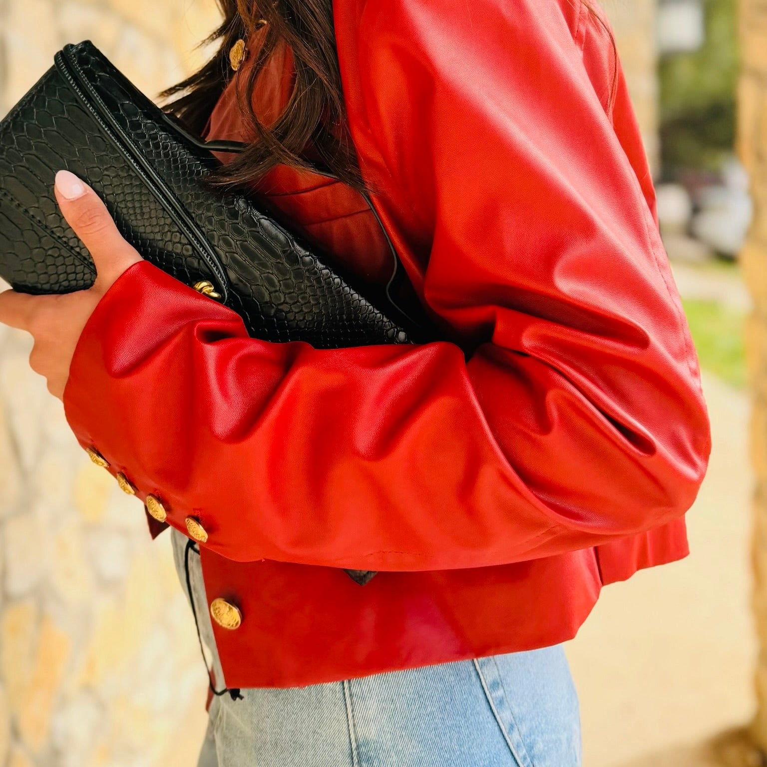 The Sienna Snakeskin Clutch