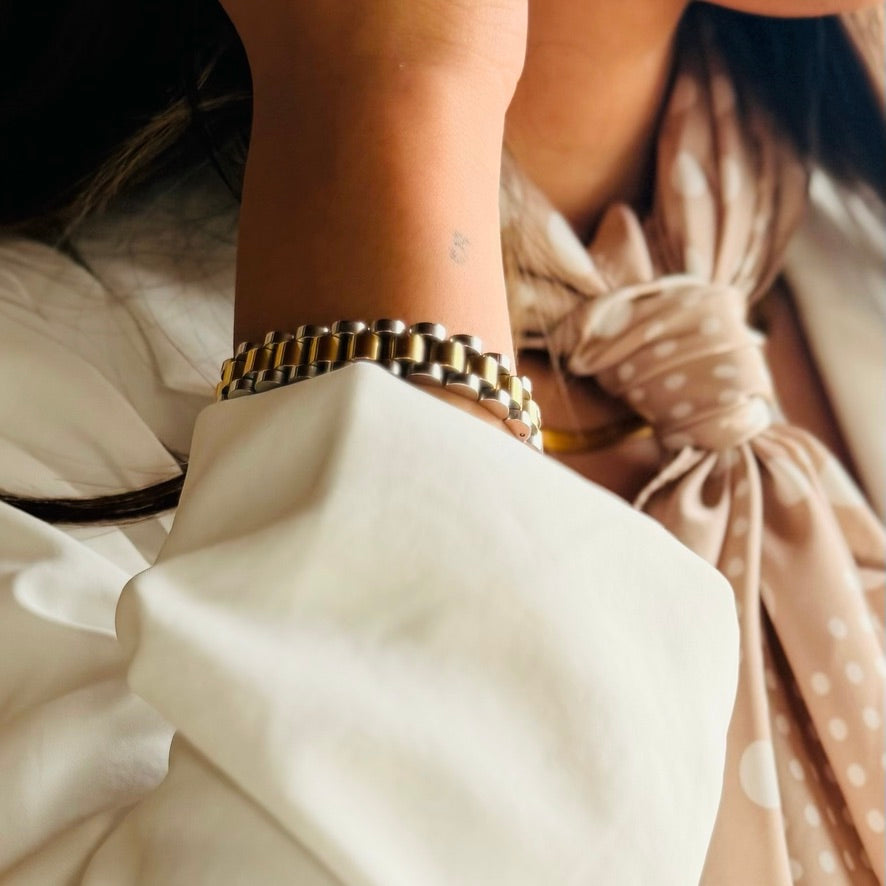 Montclair Two-Tone Watch Band Brenda Grands Bracelets