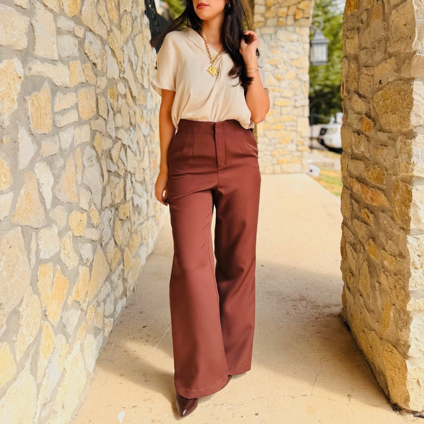 Sabrina Drop Shoulder Short Sleeve Blouse