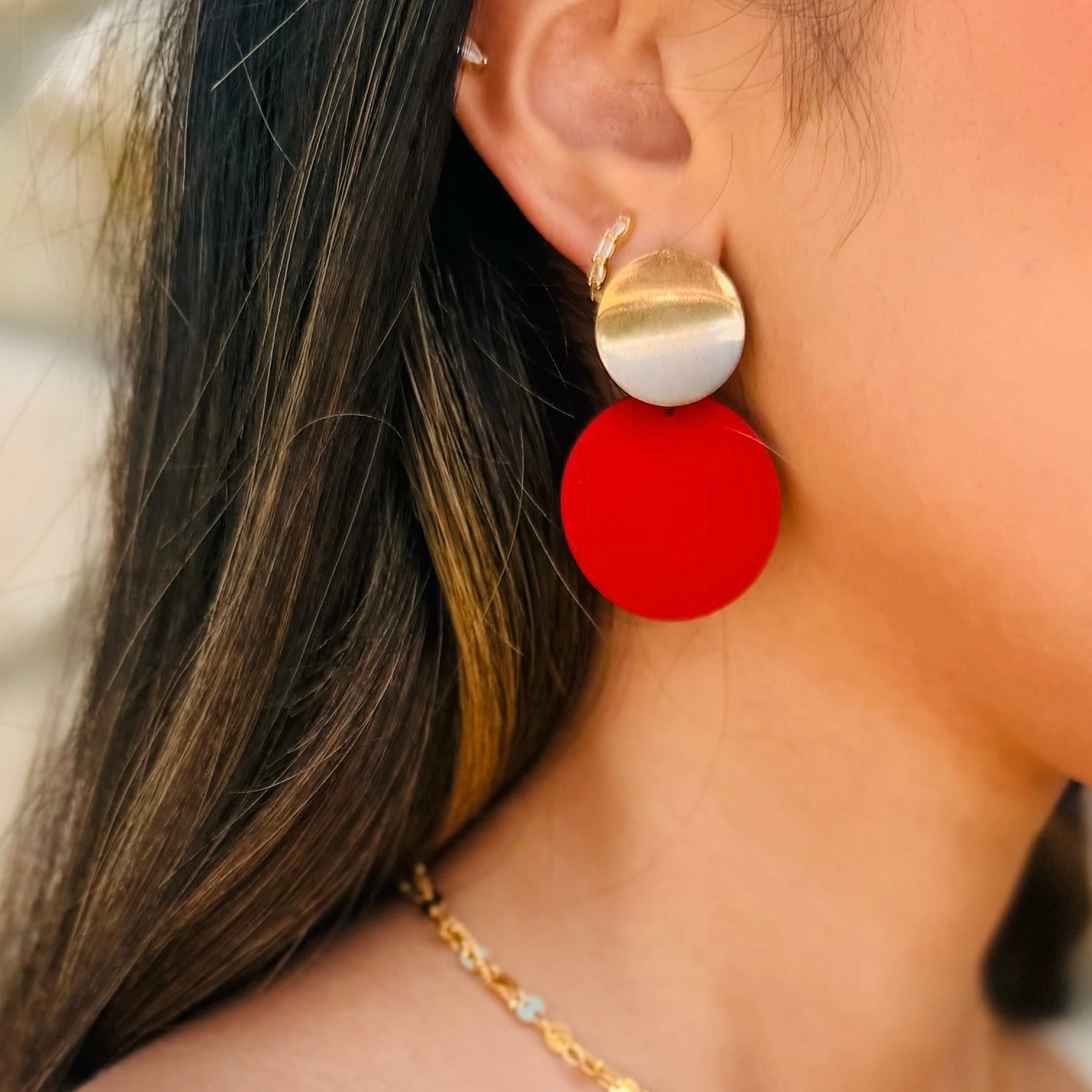 Katie Circle Dangle Earrings