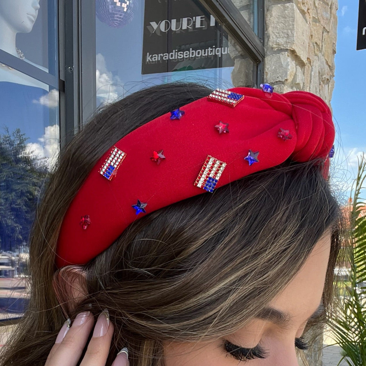 USA Party Flag Embellished Headband