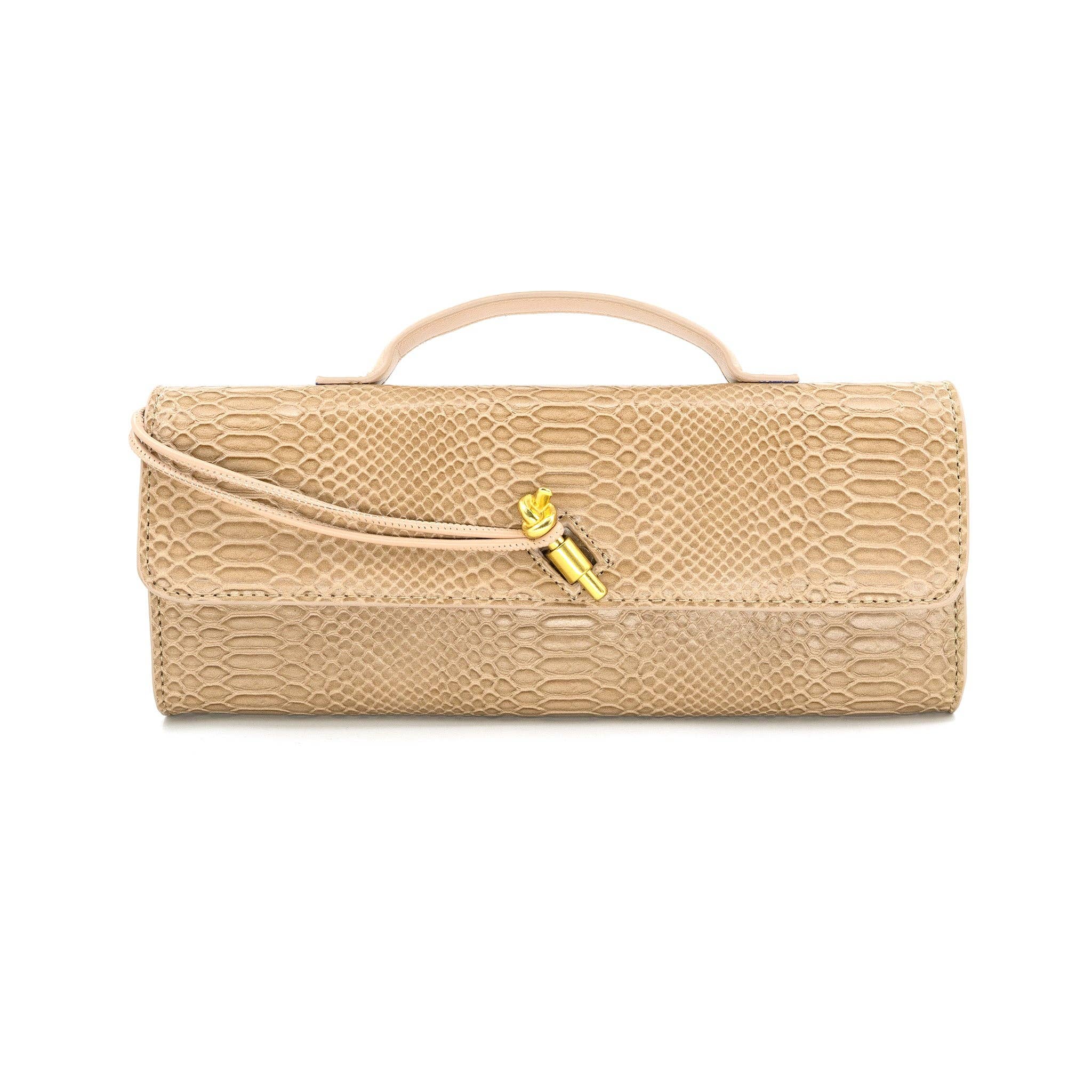 The Sienna Snakeskin Clutch