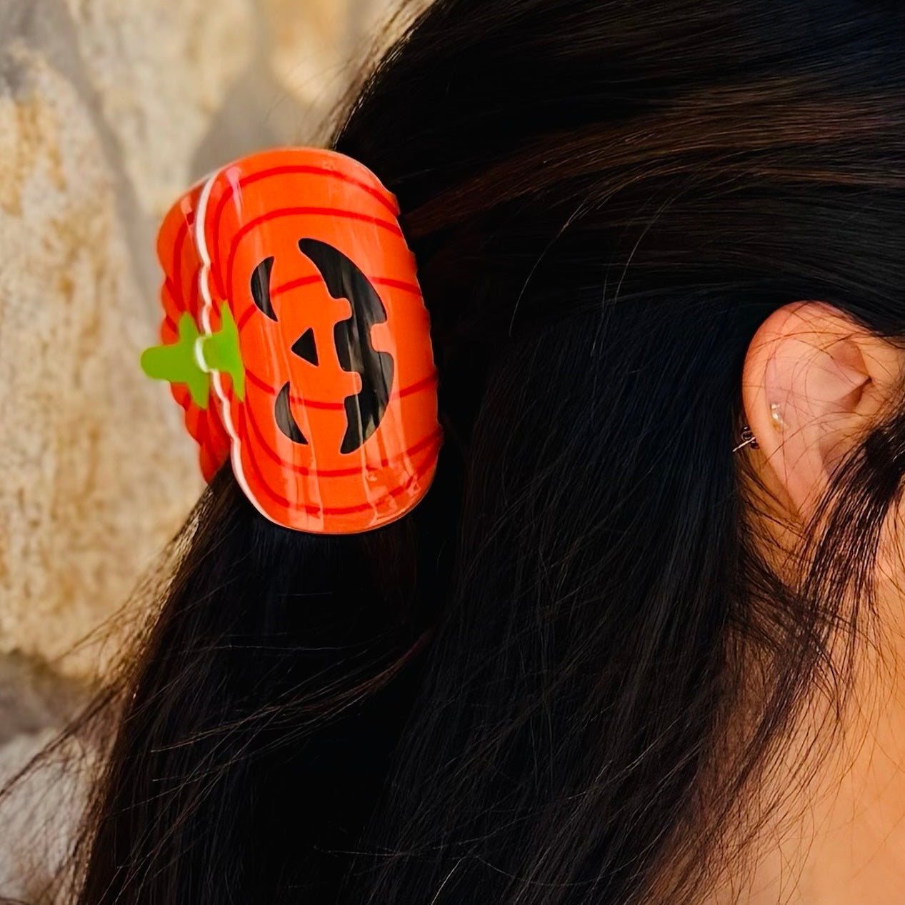 Pumpkin Season Acrylic Claw Clip